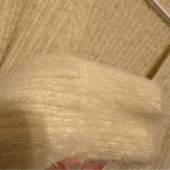 Cream Soft Knit Long Cardigan - Picture 4 of 4